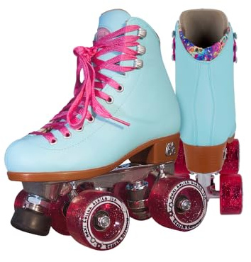 Moxi Skates - Strandhäschen - Modische Damen Rollschuhe | Blauer Himmel | Größe 10