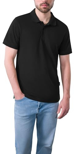 HRM Herr Heavy Performance Polo I Premium Polo Shirt herr I Basic Polotröja tvättbar upp till 60 °C I Högkvalitativa och hållbara herrkläder I Workwear, svart, XL