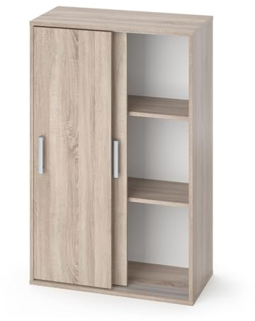 Vicco Kleiderschrank Falk, Flügeltürenschrank, Sonoma, 68 x 108 cm