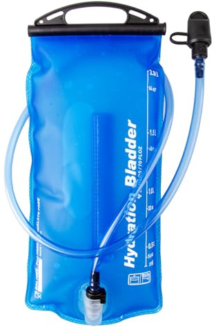 TRIWONDER Hydrationsficka 1,5 l 2L 3L mjuk vattentank vattenficka vattenblåsa för vätskeväska löpning vandring cykling (B - Blå - 2L (TPU))