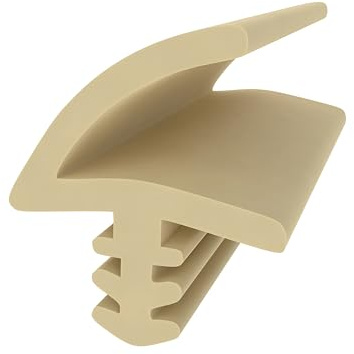 Holzzargendichtung für Zimmertüren - Beige - 5 m - Türdichtung | 3 mm Nutbreite - Türdichtung mit 11 mm Falzbreite - Türdichtung für Holzrahmen und Holztüren - Gummidichtung