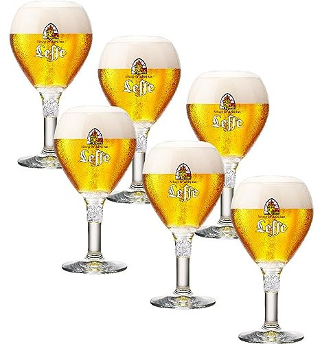 Leffe Lot de 6 verres à bières transparents 330 ml