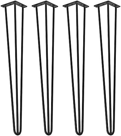 Sywlwxkq Table Legs Metal Table Legs Dining Table Desk Desk Legs Furniture Legs 50cm/60cm/70cm Furniture DIY Support Legs Solid Iron Art Table Legs-Black-4 Pcs