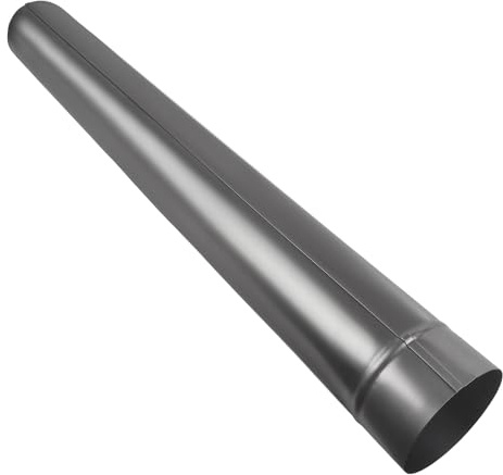 BAUSTER® Ofenrohre Rauchrohr für Kaminöfen Ofenknie Kaminrohr Abgasrohr Rohr ∅150mm Lange 100cm Metall Komponenten des Schornsteinzubehörs