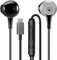 MAS CARNEY TH4 Cuffie con Filo USB di Tipo C, Auricolare USB C, Auricolari con Microfono per Samsung S20, Huawei P30 P40, OPPO, Honor, Google Pixel e altri Smartphone con Interfaccia di Tipo C- Nero