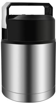 Zalaxt 28oz Soup Thermos, Stainless Steel Thermos for Hot Food, Wide Mouth Food Thermos Jar, Insulated Lunch Container Leak Proof Vacuum Thermal Flask (silver)