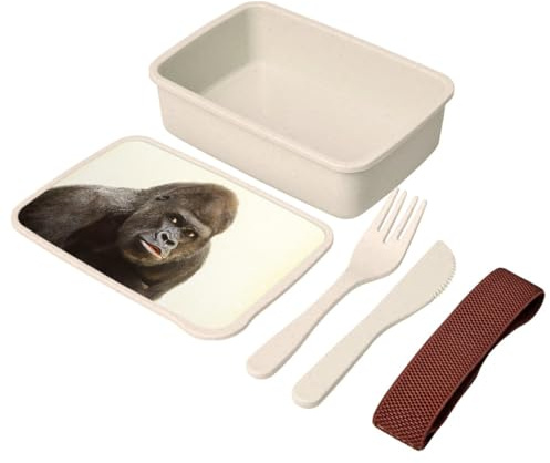 Fabulous Lunch Box - Boite à Repas avec couverts Gorille Photo Animal Nature Vie Sauvage Singe - 700 ml