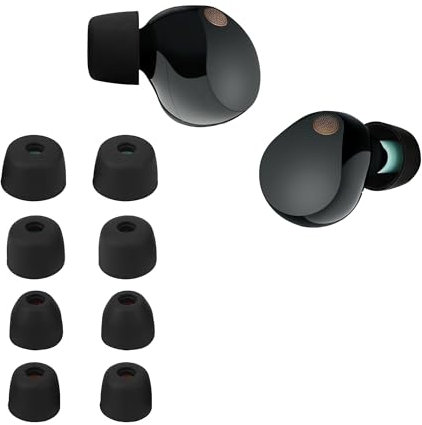 kwmobile 8X Almohadillas Compatible con Sony WF-1000XM5 / WF-1000XM4 - Almohadilla de Silicona para Auriculares - 4 tamaños