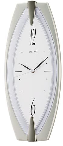 Seiko Clocks Kunststoff QXA342D, Silber
