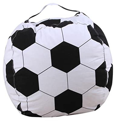 Zerodeko Aufbewahrungstasche Für Fußball Stofftier Aufbewahrungstasche Stofftier Sitzsack Stauraum Sitzsack Plüschtier Aufbewahrungstasche Weiß Veranstalter Lagerung Kind Polyester