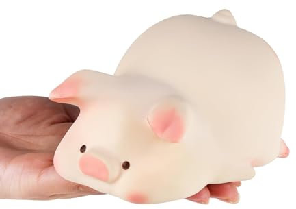 Anboor Liegendes Schwein Squishies Spielzeug Kawaii Weiche Squishies Tiere Spielzeug Langsam aufsteigendes Drücken Schweinchen Squish Stressabbau Spielzeug für Kinder Erwachsene