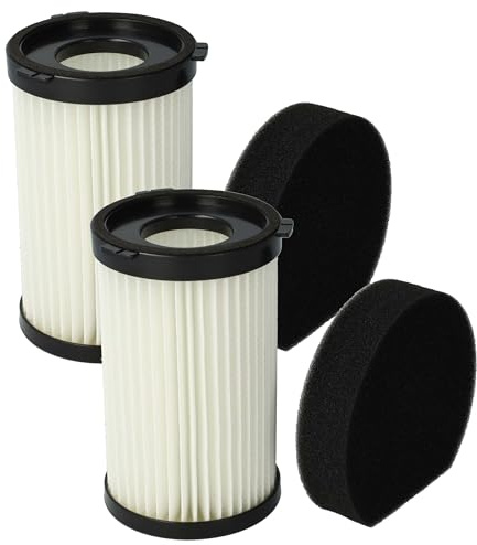 vhbw 2x Lamellar Filter compatible with DCG BS3070 Handheld Vacuum Cleaner, Electric Sweeper - Incl. Sponge Filter