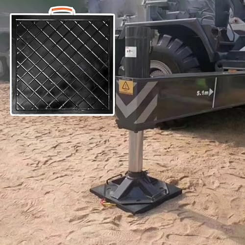 Stützplatten Stützplatten, Landeplatten für Kräne, Polyethylen-Wohnmobil-Hebeplatten, Blöcke mit Hoher Dichte, Stabilisierende Wohnmobil-Nivellierplatten für Abschleppwagen/ Abschleppwagen(50x50x4cm/1