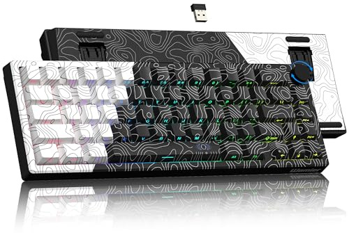 Womier Q61 60% Wireless Mechanical Gaming Keyboard, QMK/VIA Programmable, Hot-Swappable, RGB, USB-C, Bluetooth, 2.4GHz, 63 Keys, POM Linear Switches, Ambidextrous, Windows & Mac Compatible