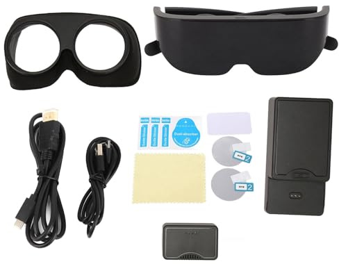 LOCADENCE AR Glasses, 70° FOV 4K HD 3D IMAX Gaint Screen Headset Smart Glasses, Djustable Virtual Reality 3D Glasses with 1000 Screen View Size for Games Movies