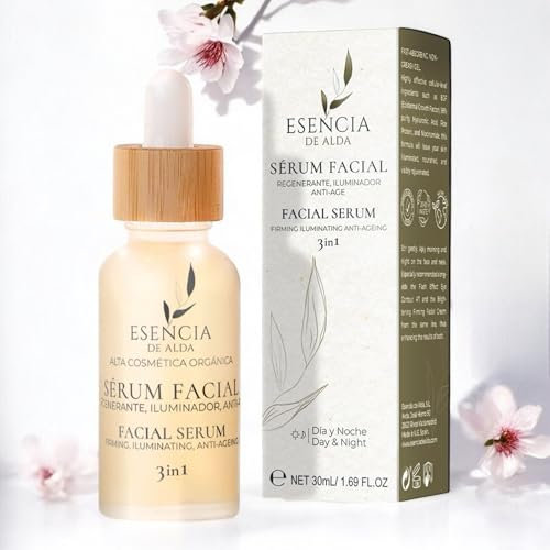 Sérum Facial Coreano 3 en 1 con Niacinamida, Péptidos, Ácido Hialurónico 98% y Proteína de Arroz – Reafirmante, Antiedad, Luminosidad, Hidratación – 30 ml – Esencia de Alda