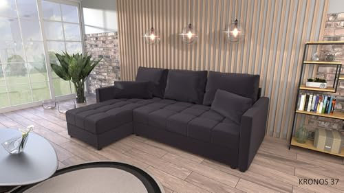Generisch Couchgarnitur Sofa Sofagarnitur BELA L mit Schlaffunktion Wohnlandschaft kro_nos 37