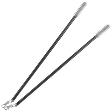 HAWILLOSCH Varillas para Cortinas 50 Cm De Aleación De Aluminio Barra De Tensión Negra Tiradores De Cortina Manuales Fácil Manejo para Hogar Paquete De 2 Unidades