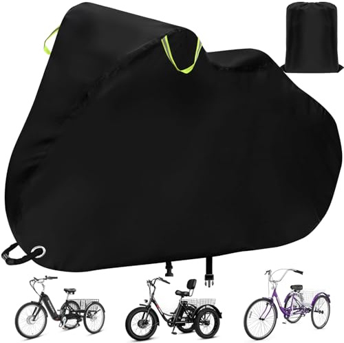 Adult Tricycle Cover,Durable 420D Oxford Cloth,with Buckles,78 Lx34 Wx44 H