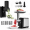 Helangel Electric Meat Grinder 5 in 1, Sausage Maker Vegetable Cutter Salad Maker Cheese Grater with 8 Attachments, Meat Mincer with Reverse Function Included Grind Variety of Poultry Meat