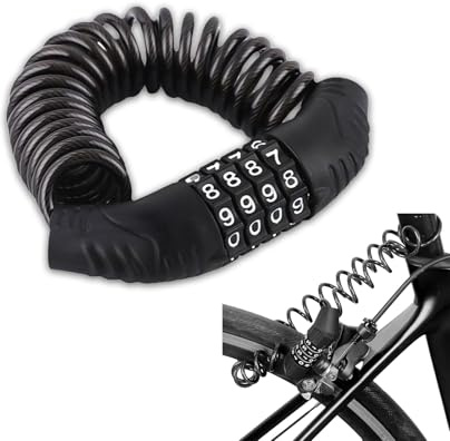 Candado de bicicleta infantil de 150 cm, candado de combinación para bicicleta, candado de alta seguridad, candado para casco de moto, casco de moto, casco de bicicleta, cochecito de bebé, candado de