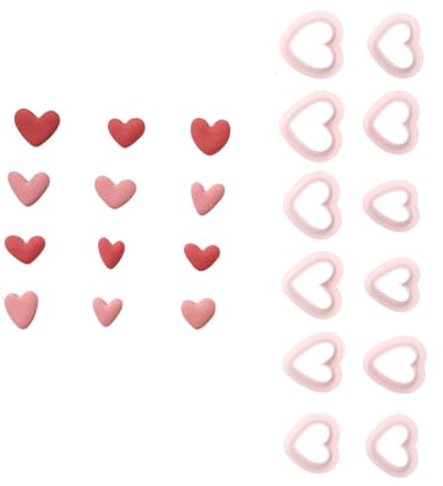 KEXIAO Lot de 12 emporte-pièces multi-usages en forme de cœur pour fabrication de bijoux pour boucles d'oreilles et colliers