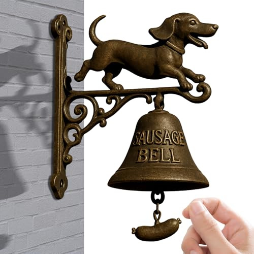 Campana Tenditore, Campanello Strega E Cane | per Appendere Manuale Decorativo Regalo Casa Nuova Parete Tenda Cortile Ingresso