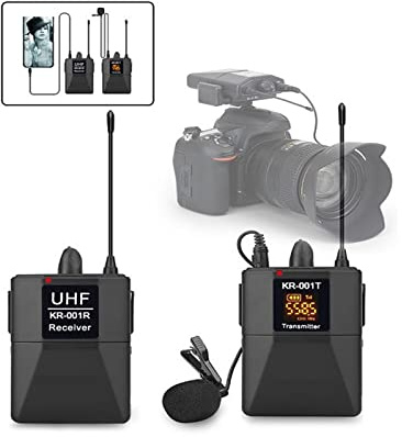 JOJIDE Vlog Camera, di microfono lavalier wireless a doppio canale Intervista risvolto MIC for telefono PC Camera Streaming Vlog Record