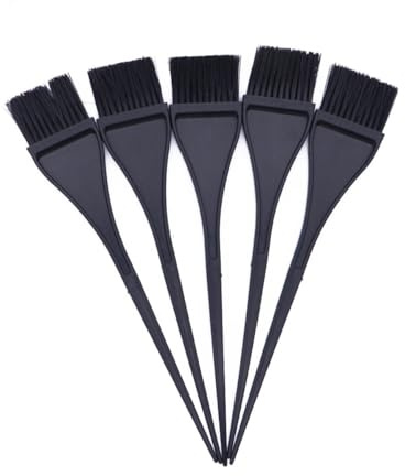 Alipis 10 pezzi Spazzole per Tintura Capelli Professionali Nere Pennelli Applicatori per Colorazione e Trattamenti per Uso Salone e Te