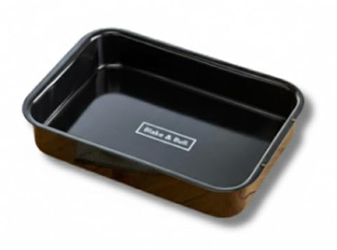 Tala Blake & Bull Design Half Size Enamelled Baking Tray, Commercial Gauge AGA Safe Bakeware, Dishwasher Safe, PFOA and BPA Free, Measures 34cm x 24.2cm x 3cm