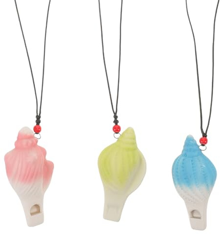 YARNOW Ensemble de 3 Sifflets à Bouche en Céramique Colorés 75 X 38 X 25 CM Jouets Sifflets Musicaux pour Fête D’Anniversaire Carnaval et Pochettes Présents Originaux et Ludiques