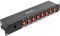 Ibiza - LC806S-FR - Boitier multiprise encastrable 19” à 8 Voies avec commutateur dédiés - Alliage Aluminium Noir - 8 Prises de Terre de Type E