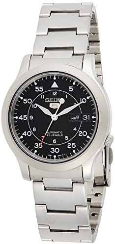 Seiko Herren Analog Automatik Uhr mit Edelstahl Armband SNK809K1