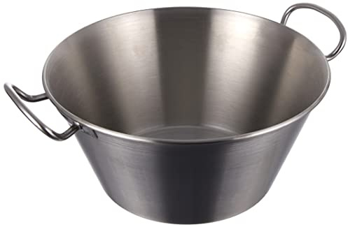 LACOR 50832 Wanne mit Griffen 32 cm, rund | Aus lebensmittelechtem Edelstahl gefertigt; hohe Korrosionsbeständigkeit und Haltbarkeit im täglichen Gebrauch