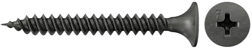Fischer Tornillo de construcción rápida 3,9 x 45 cabeza de trompeta fosfatada, rosca fina, ranura en cruz PH