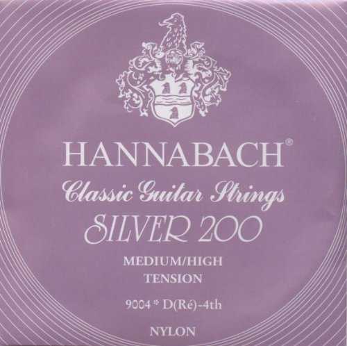 Hannabach Klassikgitarrsträngar Serie 900 medium-high tension Silver 200 - D4w - 9004MHT