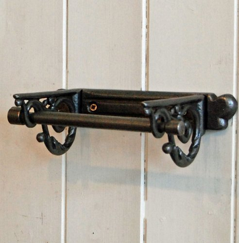 Bowley & Jackson Richmond Victorian style cast metal wall mounted toilet loo roll holder.