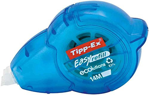 Tipp-Ex 3 Stück Korrekturroller Easy Refill Transparent Blau 5 mm x 14 m