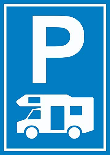 HB-Druck Wohnmobil Parkplatz Schild Camper Zelten Caravan Wohnanhänger A3 Rückseite selbstklebend