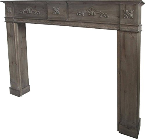 Kaminumrandung 113x137x20cm in braun aus Holz (4410)