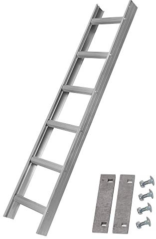 Alu Dachleiter Set ohne Farbe, 5,04 m mit Dachhaken (15 mm gekröpft, auf Holzbohlen) inkl. Auflageschutz und Aushebesicherung, Made in Germany, Dachdeckerleiter | DEKRA geprüft