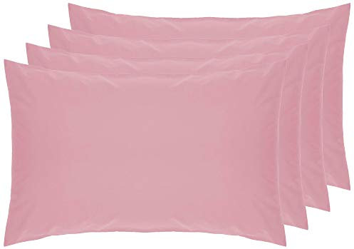 Belledorm 4 PACK Pink Pillowcases, 7 Year Guarantee, 200 Thread Count Percale (Housewife, Blush)