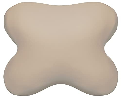 Edda Lux Bezug passend für Tempur OMBRACIO Schlafkissen, 60/56 x 50/48 cm, formbeständiger Jersey Kissenbezug für Schmetterlingskissen, aus 100% Baumwolle, in Sand