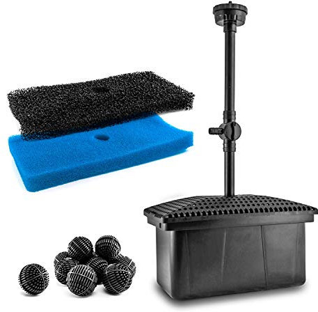 CLGarden Teichpumpe SP3BFB mit Filter Unterwasserfilter Teich Set Fontäne für Wasserspiel Teichfilter mit Pumpe Filterpumpe 12V AC