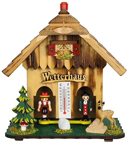 Trenkle German Black Forest weather house TU 73 hell