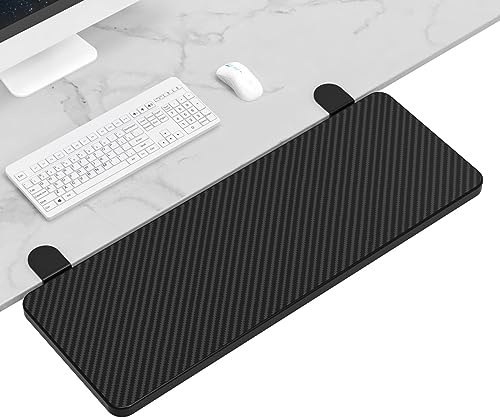 OUGIC Ergonomische Schreibtisch-Verlängerung, 75 x 24 cm, stanzfreie Klemme, faltbare Tastatur-Schubladenablage, Tisch-Halterung, Armlehne, Computer-Ellenbogen-Armstütze