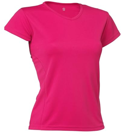 ASIOKA - Maglietta Sportiva Donna - Maglietta Tecnica Donna Maga Corta - Colore Fucsia