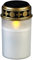 Lanterne funéraire solaire avec LED effet flamme - coloris blanc [Pearl]