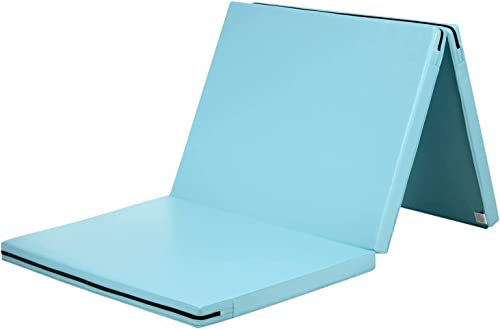 KaRaDaStyle Gymnastikmatte, faltbar, Stretch-Matten, 180,3 x 78,7 x 5,1 cm, Übung, Muskeltraining, Kinderspiel, horizontale Barmatte, Yoga, Sport, schalldicht, für Zuhause (AquaBlue)