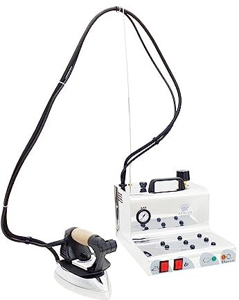 AEOLUS Professional Steam Generator GVK2 Stainless Steel Boiler Anti-Scale Ironing System Iron with Heat Shield and Cork Handle Aluminum Soleplate Vertical Steaming 5 Years Warranty